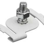 Halteclip für T-Schiene DC-001 mit Mutter ISO 4032 M6 für Deckenclip 99-018 - weiss AA1100138