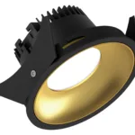 Fido 98 HV - Phasenabsch. Runde Einbauleuchten starr schwarz/gold 10W 40° 2200-3000K CRI93 F12A03715G02