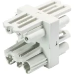 WIELAND GST18i3 H-Verteiler 3-Polig, 3xBuchse, 1xStecker, für 1,5mm², 250V, 16A - weiss 92.030.6953.0