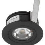 LED Einbauleuchte rund, starr, roundCENTURY 55 schwarz 3W 40° 3000K CRI80 AA81036.02.91